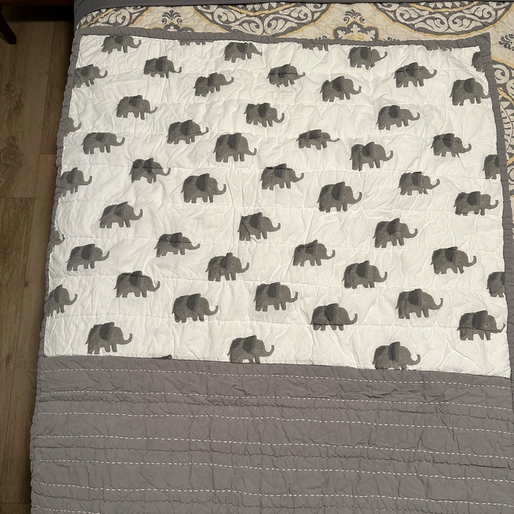 Crate and Barrel crib quilt